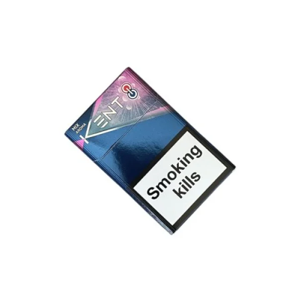 Kent Mix Aroma Sigara paketi, mentol ve böğürtlen karışımı ile özel olarak hazırlanmış, modern tasarımı ile dikkat çekiyor.