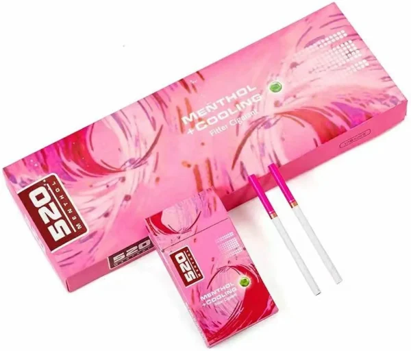 520 Supreme Menthol Cooling Kalpli Sigara paketi, kalp şeklindeki filtre ve yoğun mentol ferahlığı ile dikkat çekiyor.