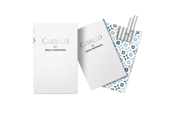 Cavallo by Gino Ferrara Sigara paketi, özel tasarımı ve premium tütün karışımı ile dikkat çekiyor.