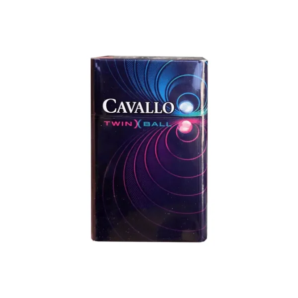 Cavallo Twin Ball Sigara paketi, mentol ve böğürtlen aroması ile özel çift top filtre tasarımı ile dikkat çekiyor.