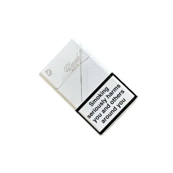 Davidoff White Sigara paketi, klasik tütün tadı ve şık beyaz tasarımı ile dikkat çekiyor.