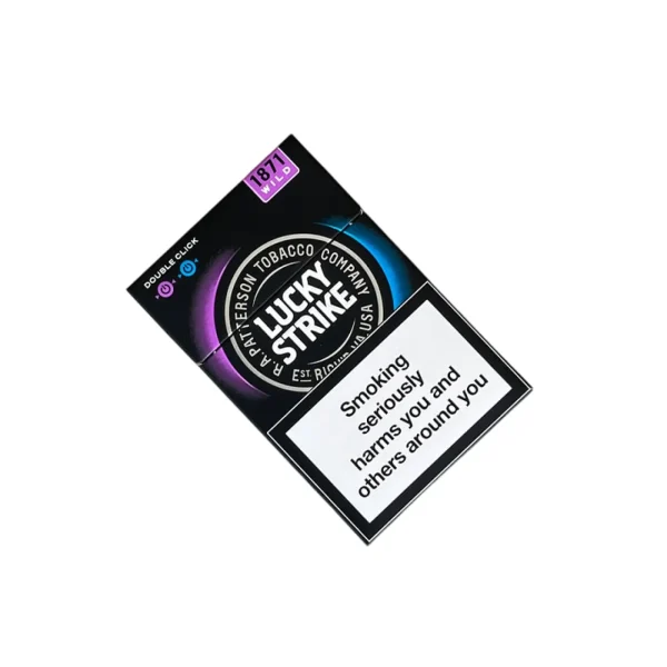 Lucky Strike Double Click Sigara paketi, mentol ve böğürtlen aroması ile özel kırılabilir kapsülü ile dikkat çekiyor.