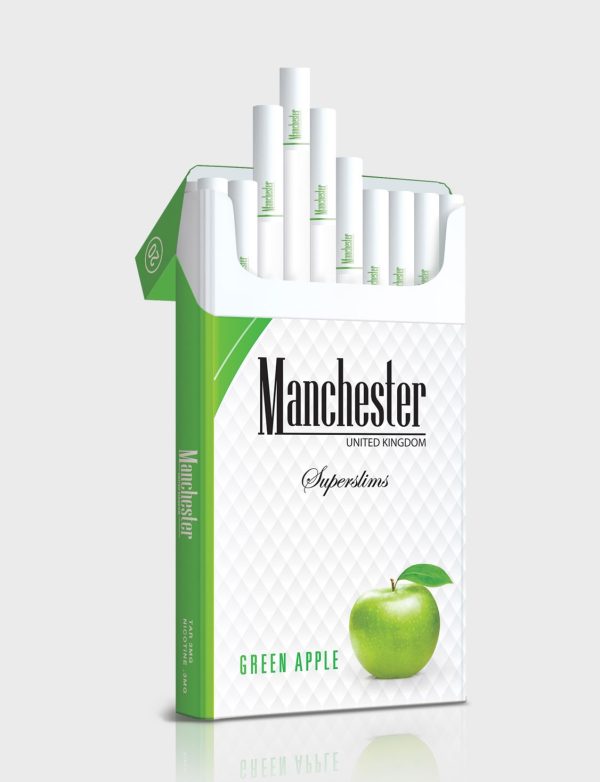 Manchester Green Apple SuperSlims Sigara  ( Yeşil Elma Aromalı )