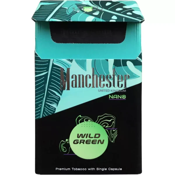 Manchester Nano Wild Green Superslim Sigara, mentolün ferahlatıcı etkisini her içimde sunar. Mentolün taze ve serinletici lezzetiyle keyifli bir içim deneyimi sağlar.