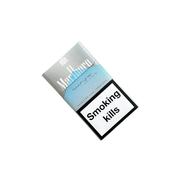 Marlboro Touch Gray Sigara paketi, klasik tütün tadı ve dokunmatik aroma seçeneği ile dikkat çekiyor.