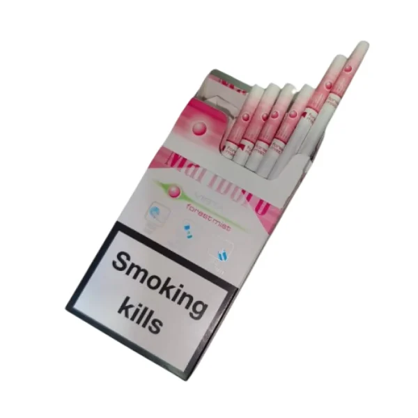 Marlboro Vista Double Fusion Purple Sigara paketi, mor renkli tasarımı ve özel aroması ile dikkat çekiyor.