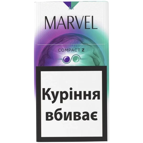 Marvel Compact Z Sigara paketi, özel aroması ve kompakt tasarımı ile dikkat çekiyor.