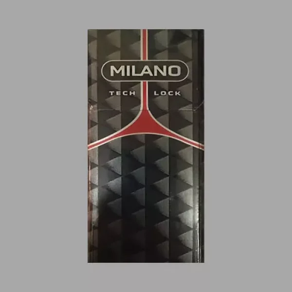 Milano Tech Lock Superslim Sigara paketi, modern teknolojik tasarımı ve ince yapısıyla dikkat çeken bir üründür. Bu görsel, ürünün şık ambalajını ve marka kimliğini yansıtmaktadır.
