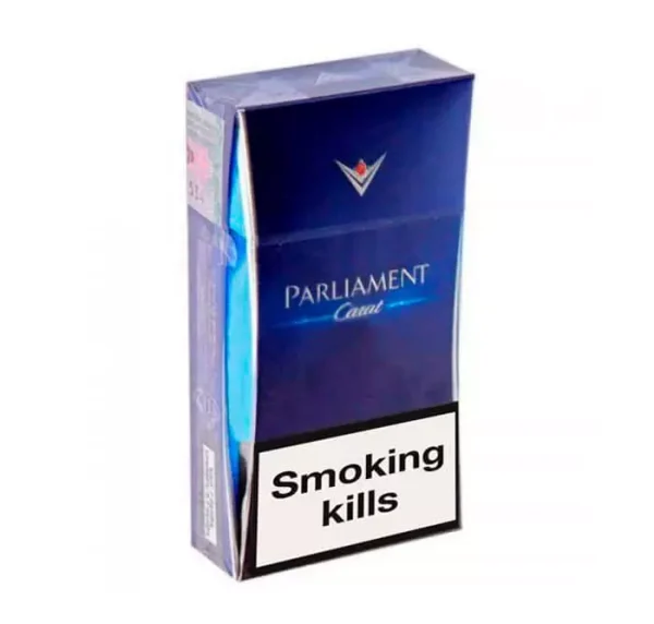 Parliament Carat Sigara paketi, lüks tasarımı ve özel karat temasıyla dikkat çeken bir üründür. Bu görsel, ürünün şık ambalajını ve marka kimliğini yansıtmaktadır.