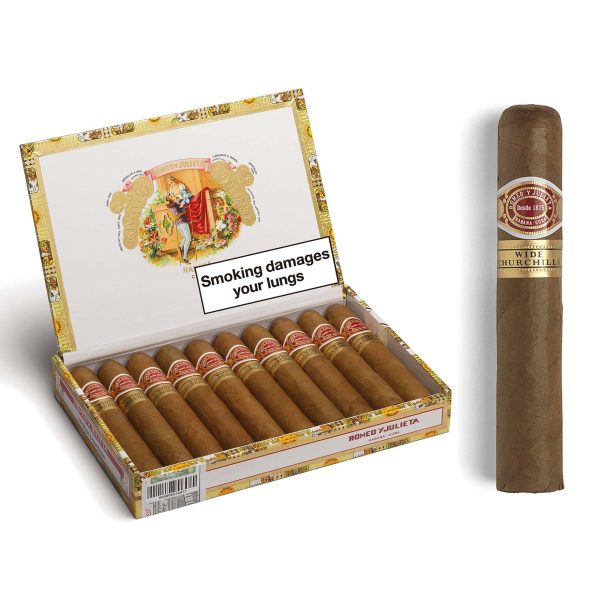 Romeo Y Julieta Wide Churchills Tubo Puro 10's