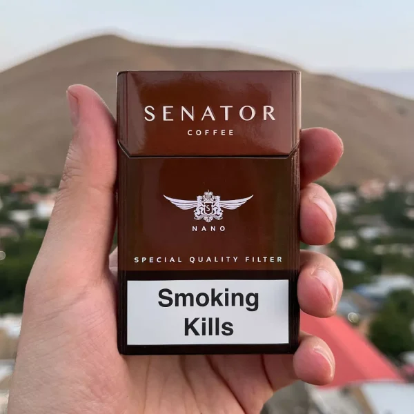 Senator Nano Coffee Sigara – Kahve aromalı özel sigara paketi.