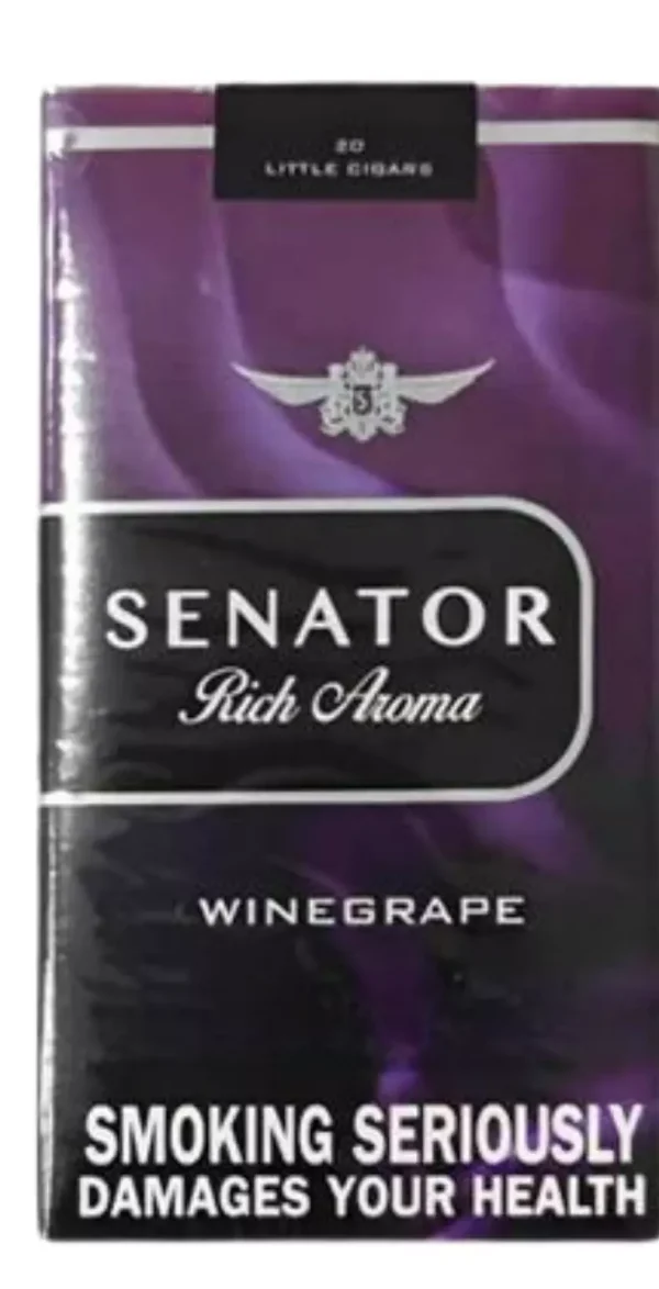 Senator Rich Aroma Winegrape Sigara, şarap üzümü aromasıyla derin ve zengin bir içim deneyimi sunar. Şarap tadını sevenler için özel olarak tasarlanmış bu sigara, her nefeste keyifli bir tat bırakır.